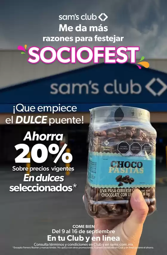 Catálogo Sam's Club en San Mateo Otzacatipan | Ofertas especiales para ti | 2025-09-15T00:00:00.000Z - 2025-09-16T00:00:00.000Z