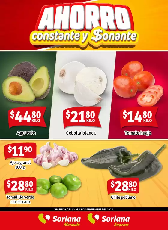 Catálogo Soriana Express en Iztapalapa | Fin de Semana Mercado: Coah, Chih y Dur | 2025-09-15T00:00:00.000Z - 2025-09-15T00:00:00.000Z
