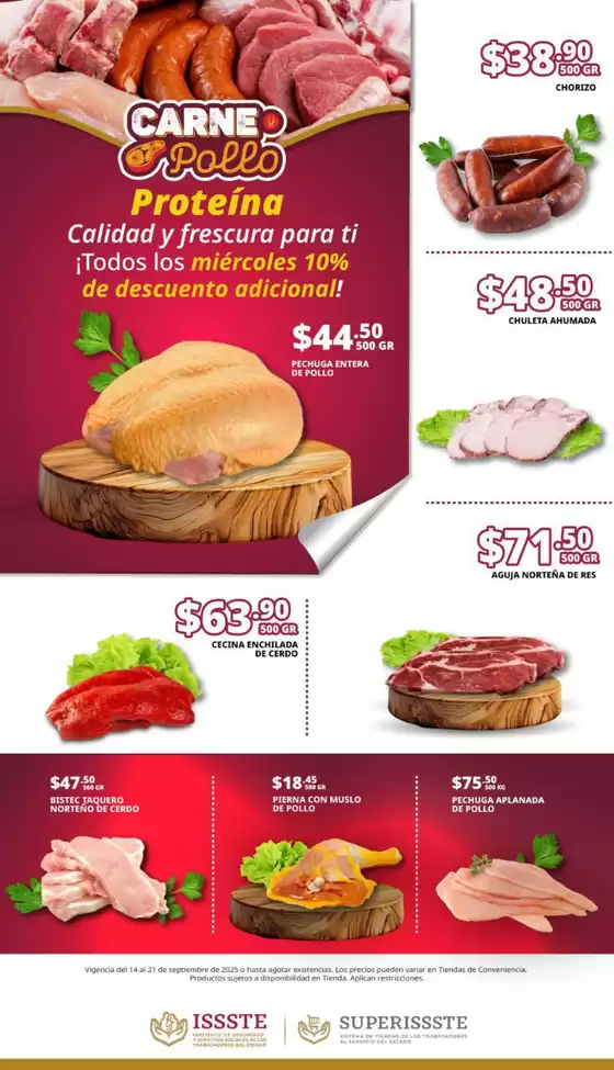 Catálogo SuperISSSTE en Cuauhtémoc (CDMX) | Ofertas SuperISSSTE | 2025-09-15T00:00:00.000Z - 2025-09-21T00:00:00.000Z