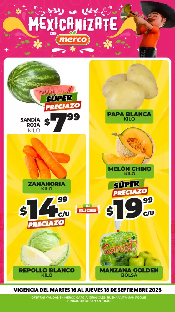 Catálogo Merco en Ramos Arizpe | Frutas y verduras 16 al 18 de Septiembre - ENFOQUE NL | 2025-09-16T00:00:00.000Z - 2025-09-18T00:00:00.000Z