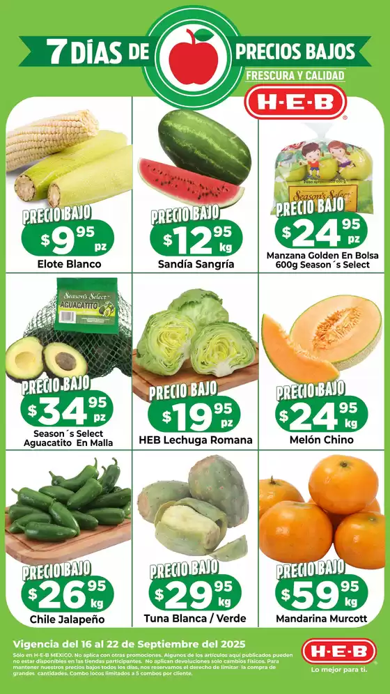 Catálogo HEB en San Luis Potosí | Ofertas y promociones actuales | 2025-09-16T00:00:00.000Z - 2025-09-22T00:00:00.000Z