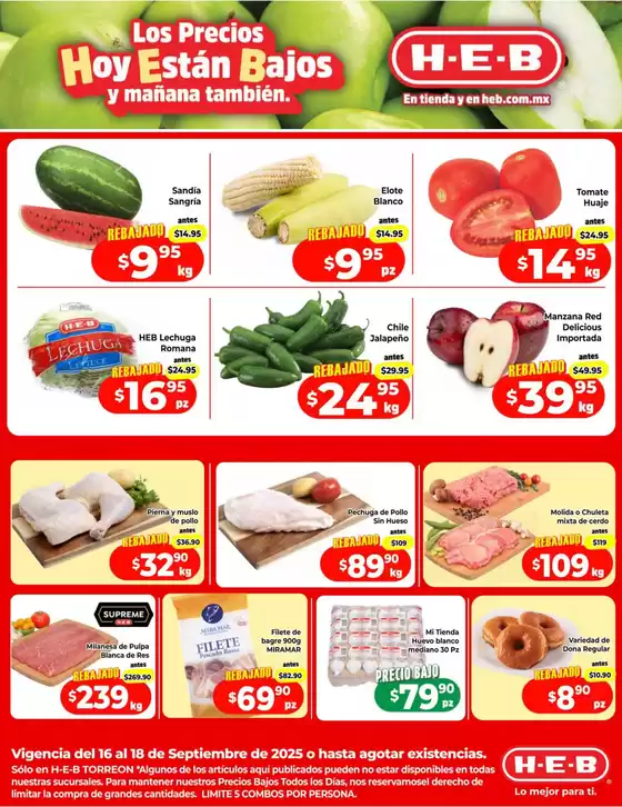 Catálogo HEB en San Luis Río Colorado | Promociones actuales | 2025-09-16T00:00:00.000Z - 2025-09-18T00:00:00.000Z