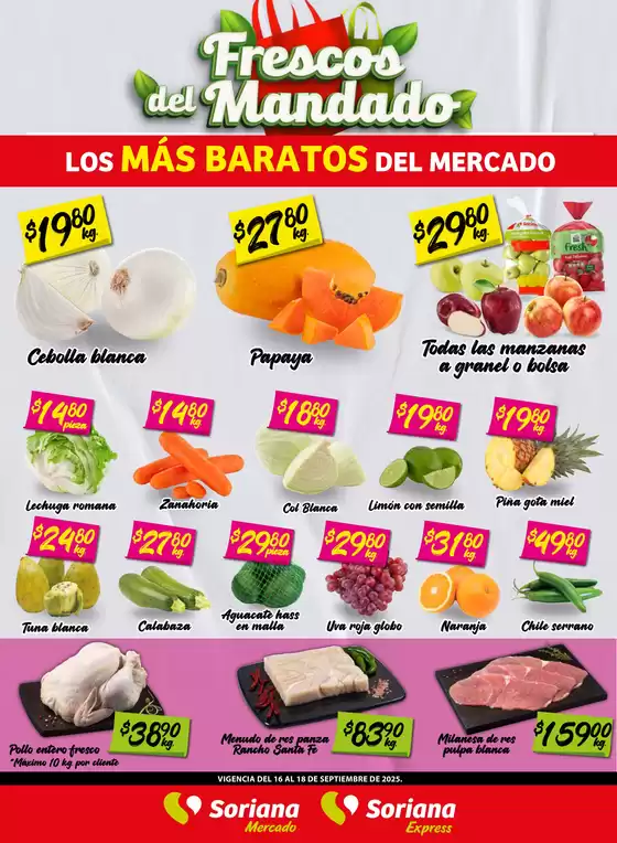 Catálogo Soriana Mercado en Monterrey | Frescos del Mandado Mercado: BCS, Son y Sin | 2025-09-17T00:00:00.000Z - 2025-09-18T00:00:00.000Z