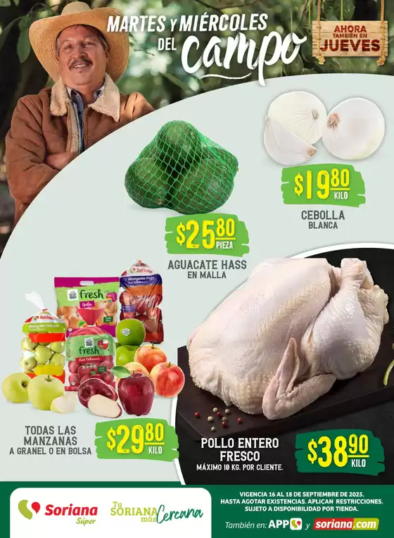 Catálogo Soriana Súper | Martes y Miércoles del Campo Súper: Juárez | 2025-09-17T00:00:00.000Z - 2025-09-18T00:00:00.000Z