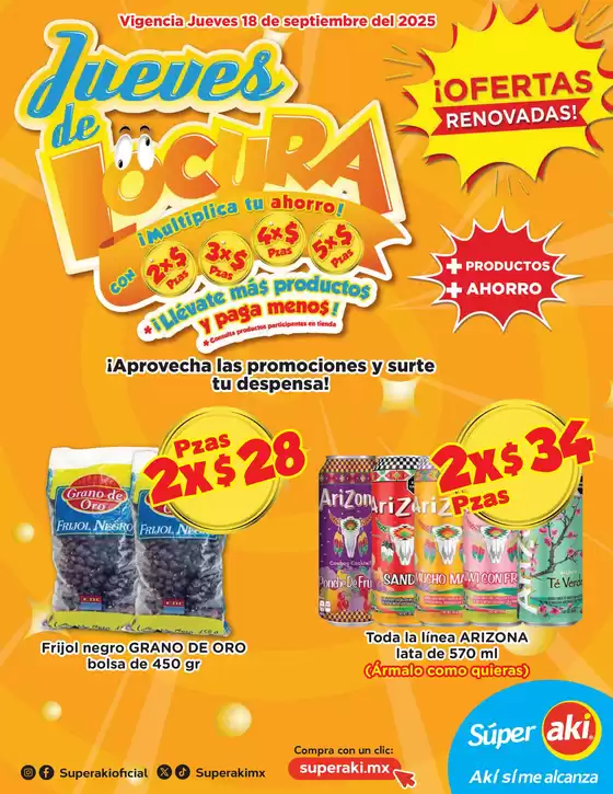 Catálogo Aki Gran Mayoreo en Ciudad de México | Jueves de locura | 2025-09-18T00:00:00.000Z - 2025-09-18T00:00:00.000Z