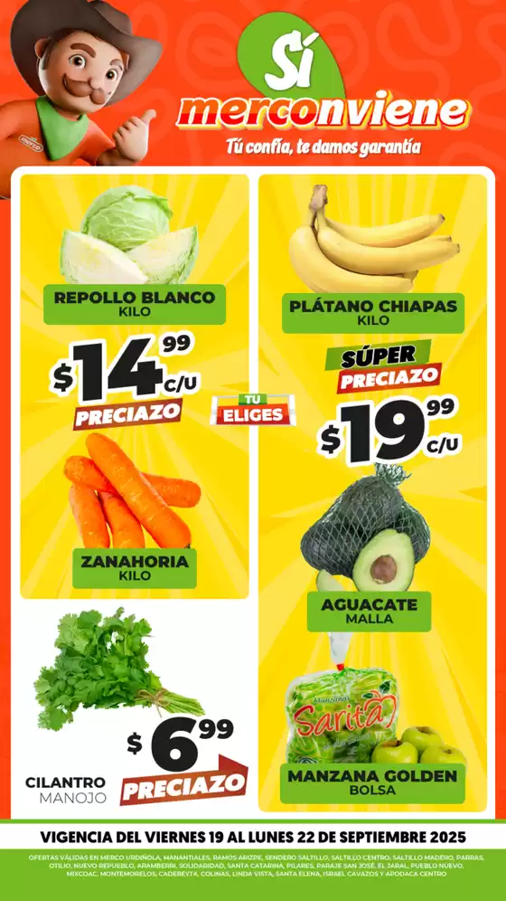 Catálogo Merco en Orizatlán | Frutas y verduras 19 al 22 de Septiembre  | 2025-09-19T00:00:00.000Z - 2025-09-22T00:00:00.000Z