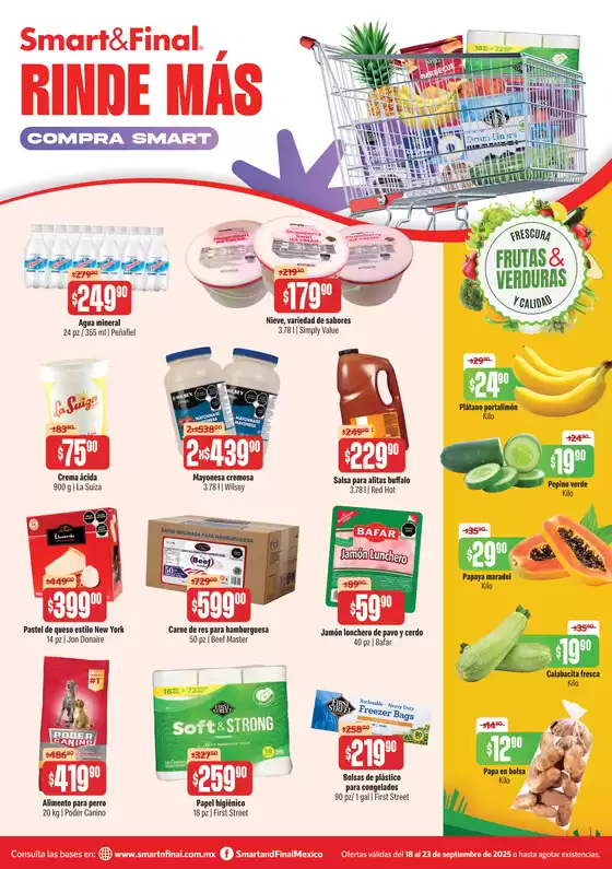 Catálogo Smart & Final en Jacona de Plancarte | Ofertas Smart & Final | 2025-09-19T00:00:00.000Z - 2025-09-23T00:00:00.000Z