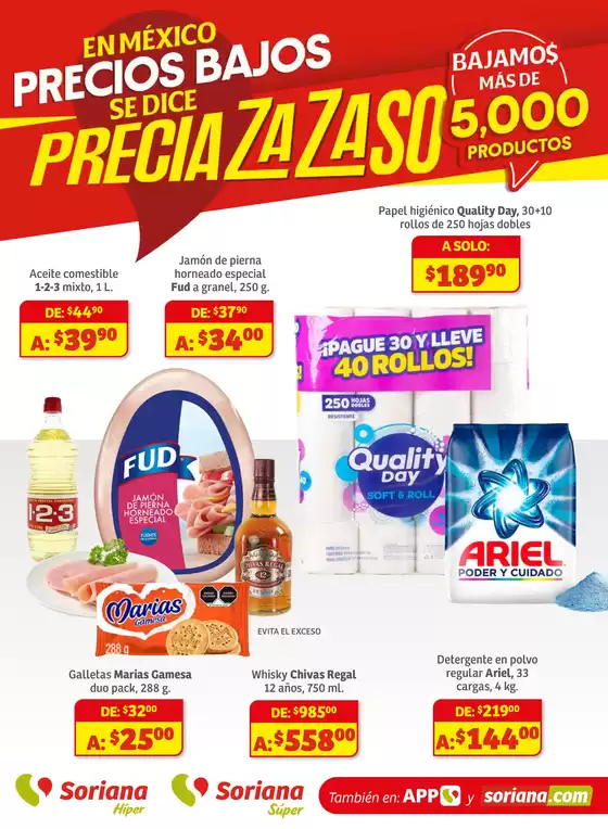 Catálogo Soriana Híper en Tepic | Preciazazaso Híper: Frontera BCN, Son | 2025-09-19T00:00:00.000Z - 2025-09-24T00:00:00.000Z