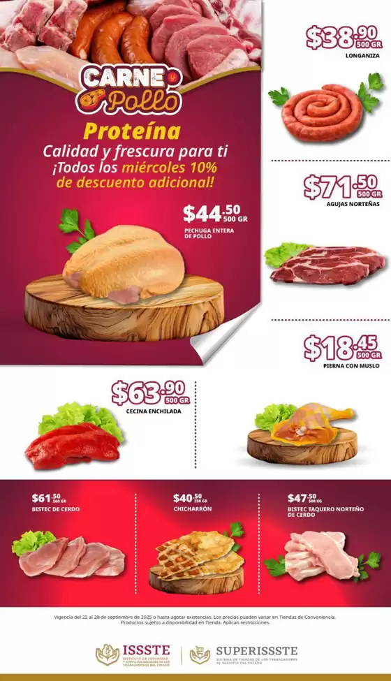 Catálogo SuperISSSTE en San Pedro (COAH) | Ofertas SuperISSSTE | 2025-09-22T00:00:00.000Z - 2025-09-28T00:00:00.000Z