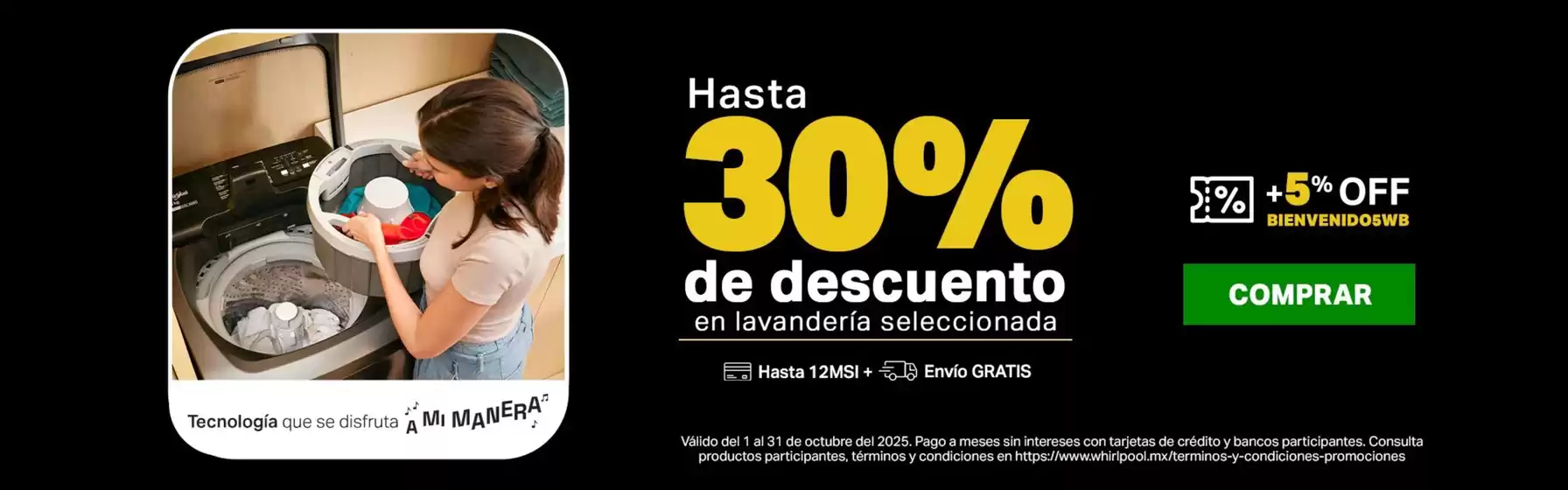 Catálogo Whirlpool en Ocotlán de Morelos | Promociones | 2025-10-03T00:00:00.000Z - 2025-10-31T00:00:00.000Z