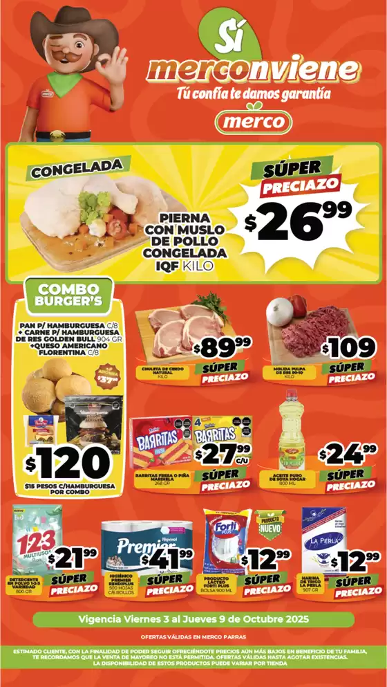 Catálogo Merco en Trinidad Zaachila | Folleto semanal del 3 al 9 Octubre PARRAS | 2025-10-03T00:00:00.000Z - 2025-10-09T00:00:00.000Z