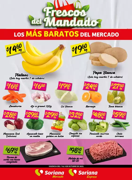 Catálogo Soriana Express en Jerez de García Salinas | Frescos del Mandado Mercado Coah, Chih y Dur | 2025-10-08T00:00:00.000Z - 2025-10-09T00:00:00.000Z