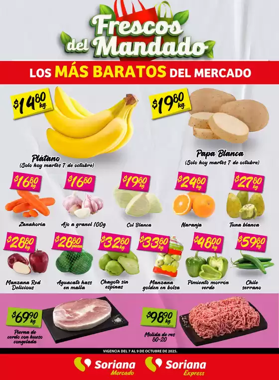 Catálogo Soriana Express en Jerez de García Salinas | Frescos del Mandado Mercado Nuevo León | 2025-10-08T00:00:00.000Z - 2025-10-09T00:00:00.000Z