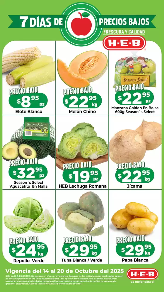 Catálogo HEB en San Jerónimo Chicahualco | Nuevas ofertas para descubrir | 2025-10-14T00:00:00.000Z - 2025-10-20T00:00:00.000Z