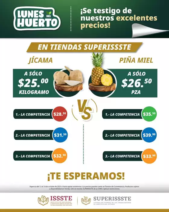 Catálogo SuperISSSTE en Huichapan | Ofertas y gangas exclusivas | 2025-10-14T00:00:00.000Z - 2025-10-19T00:00:00.000Z