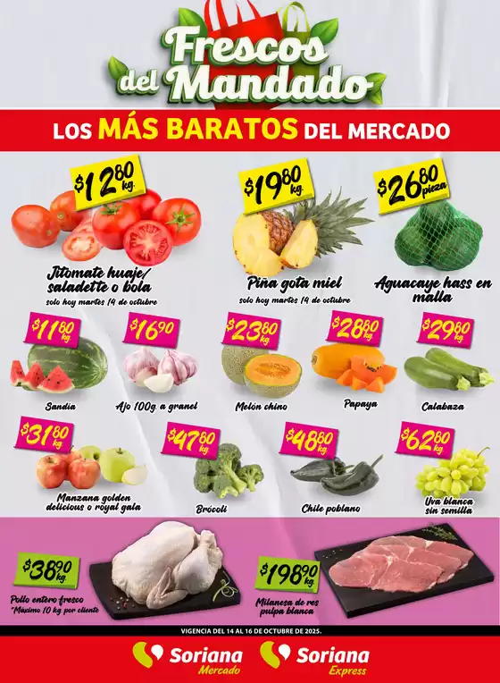 Catálogo Soriana Mercado en Tlaquepaque | Grandes descuentos en productos seleccionados | 2025-10-14T00:00:00.000Z - 2025-10-16T00:00:00.000Z