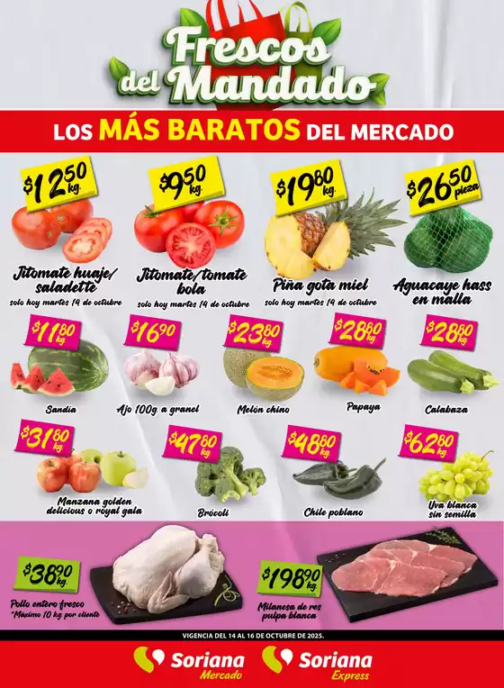 Catálogo Soriana Mercado en Ciudad Benito Juárez | Gangas y ofertas actuales | 2025-10-15T00:00:00.000Z - 2025-10-16T00:00:00.000Z