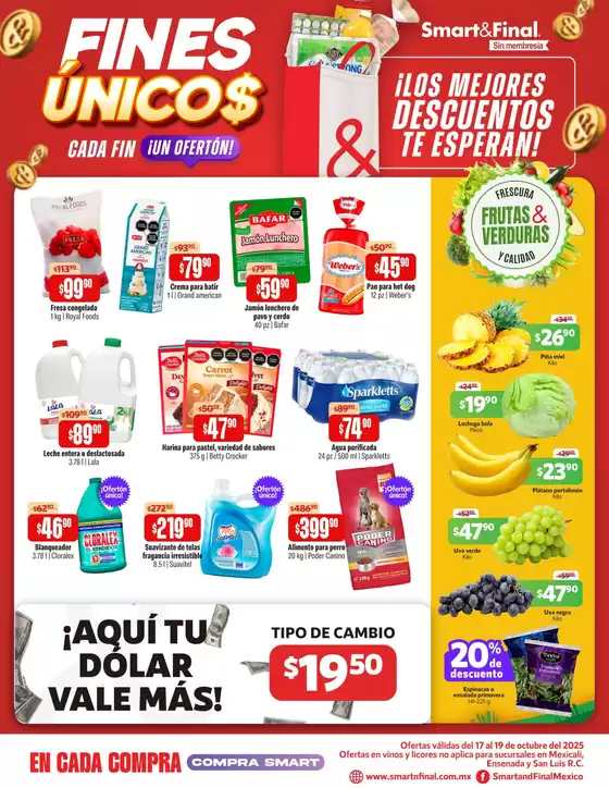 Catálogo Smart & Final en Saltillo | Ofertas Smart & Final | 2025-10-17T00:00:00.000Z - 2025-10-19T00:00:00.000Z