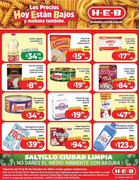 Catálogo HEB en Saltillo | Nuestras mejores gangas | 2025-10-17T00:00:00.000Z - 2025-10-20T00:00:00.000Z