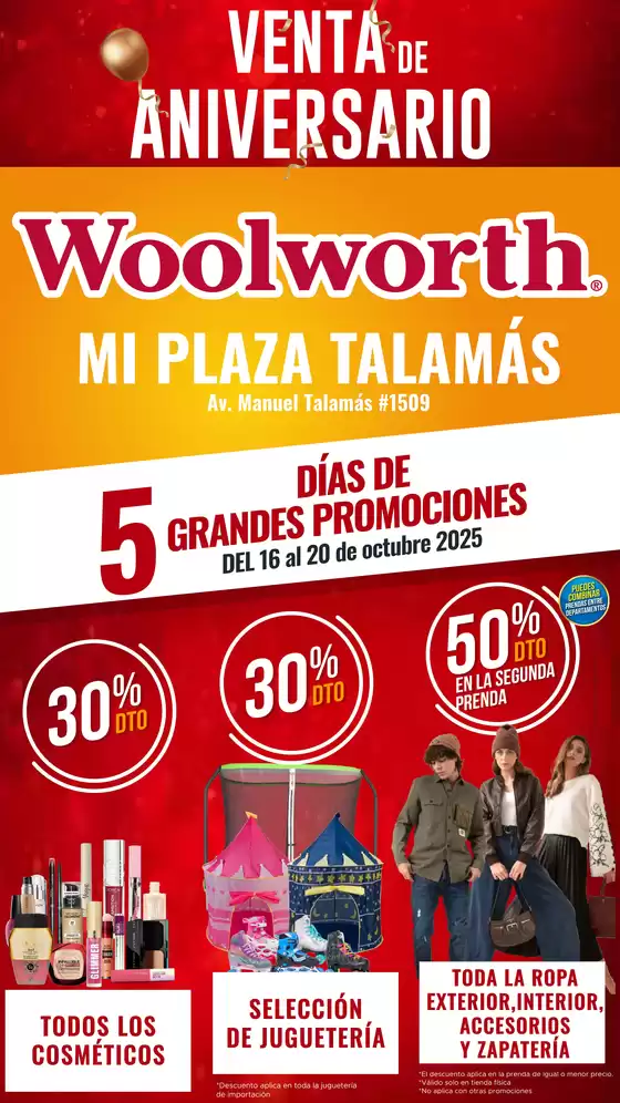 Catálogo Woolworth en Tonalá (Jalisco) | ¡Cumplimos un año y lo celebramos en Woolworth Mi Plaza Talamás! | 2025-10-16T00:00:00.000Z - 2025-10-20T00:00:00.000Z