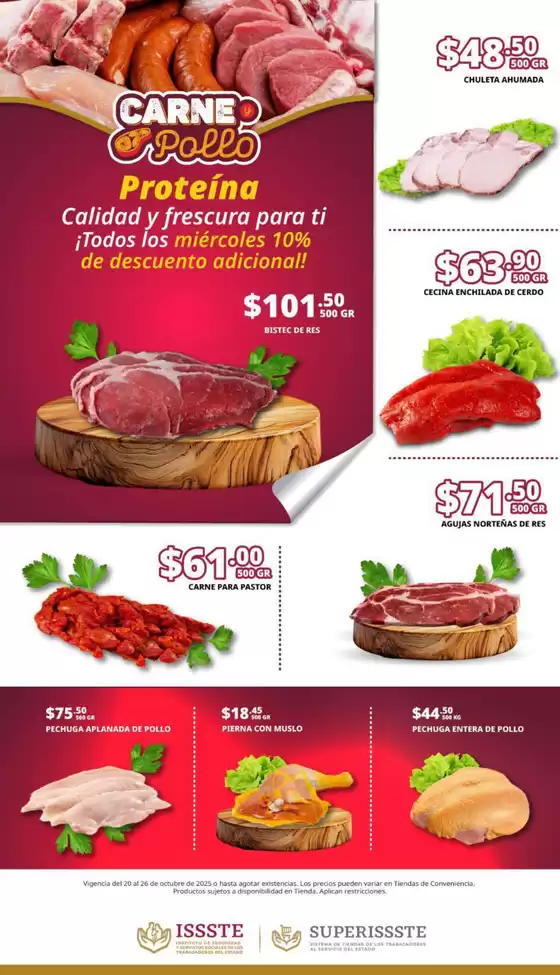 Catálogo SuperISSSTE en Naucalpan (México) | Ofertas SuperISSSTE | 2025-10-20T00:00:00.000Z - 2025-10-26T00:00:00.000Z