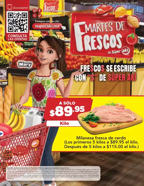 Catálogo Súper Aki en Ixtapaluca | Martes de Frescos | 2025-10-21T00:00:00.000Z - 2025-10-21T00:00:00.000Z