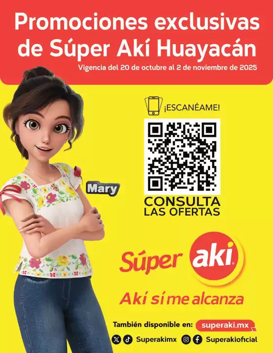 Catálogo Súper Aki en Ixtapaluca | Folleto | 2025-10-21T00:00:00.000Z - 2025-11-02T00:00:00.000Z