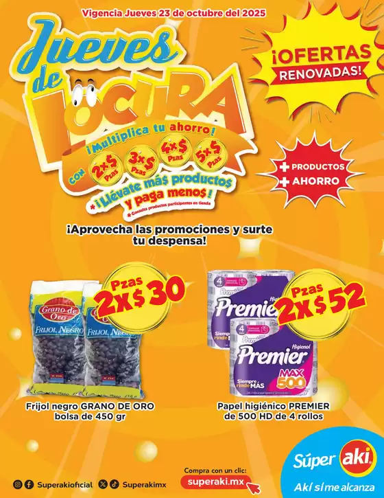 Catálogo Aki Gran Mayoreo | Jueves de locura | 2025-10-23T00:00:00.000Z - 2025-10-23T00:00:00.000Z