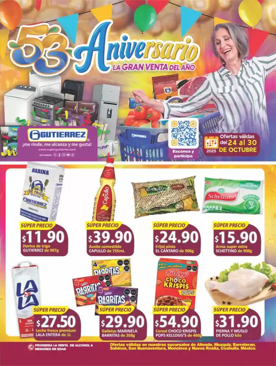 Catálogo Super Gutierrez | Ofertas principales y descuentos | 2025-10-27T00:00:00.000Z - 2025-10-30T00:00:00.000Z