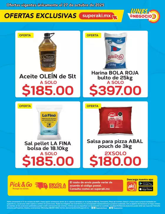 Catálogo Aki Gran Mayoreo en Molino Abajo | Ofertas Exclusivas | 2025-10-27T00:00:00.000Z - 2025-10-27T00:00:00.000Z