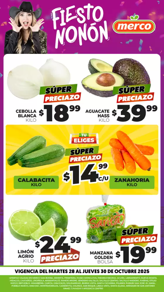 Catálogo Merco en Comitán de Domínguez | Frutas y Verduras 28 al 30 de Octubre | 2025-10-28T00:00:00.000Z - 2025-10-30T00:00:00.000Z