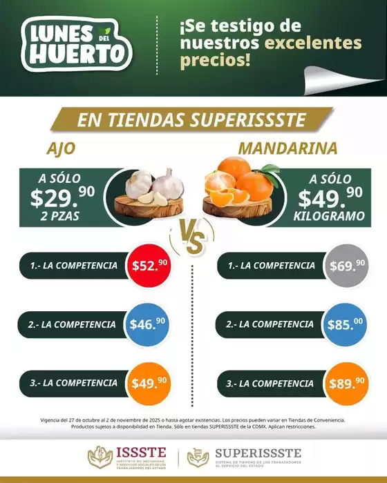 Catálogo SuperISSSTE en Comitán de Domínguez | Ofertas principales y descuentos | 2025-10-28T00:00:00.000Z - 2025-11-02T00:00:00.000Z