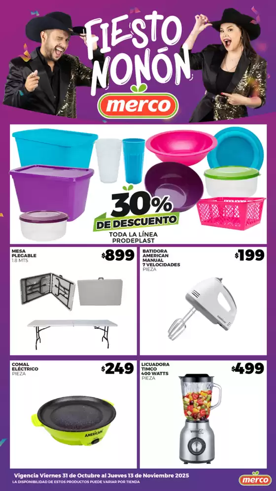 Mercancías Generales 31 de Octubre al 6 de Noviembre