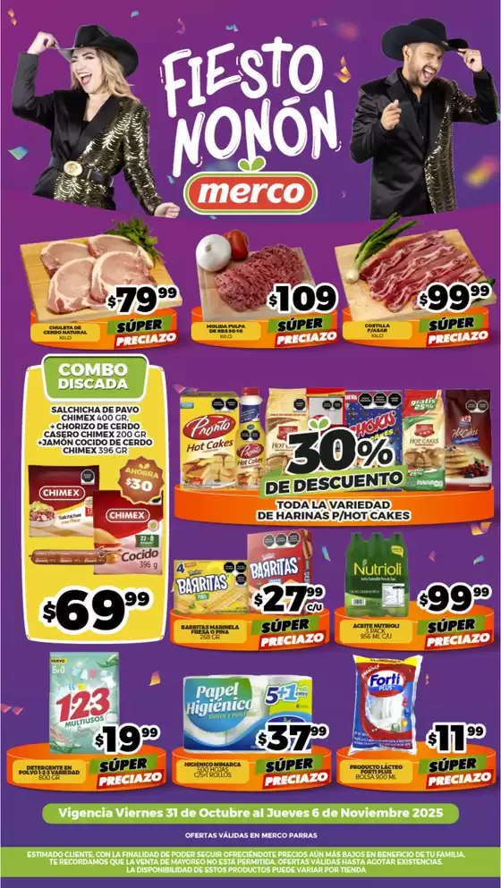 Catálogo Merco en Benito Juárez (CDMX) | Folleto semanal del 31 Octubre al 6 Noviembre PARRAS | 2025-10-31T00:00:00.000Z - 2025-11-06T00:00:00.000Z