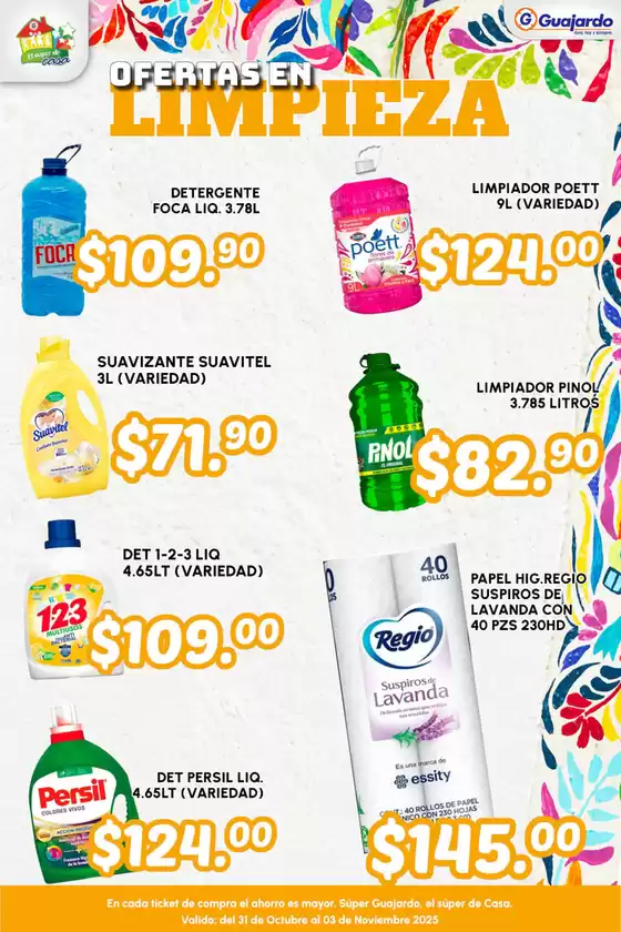 Catálogo Guajardo en Hueyapan | Grandes descuentos en productos seleccionados | 2025-10-31T00:00:00.000Z - 2025-11-03T00:00:00.000Z