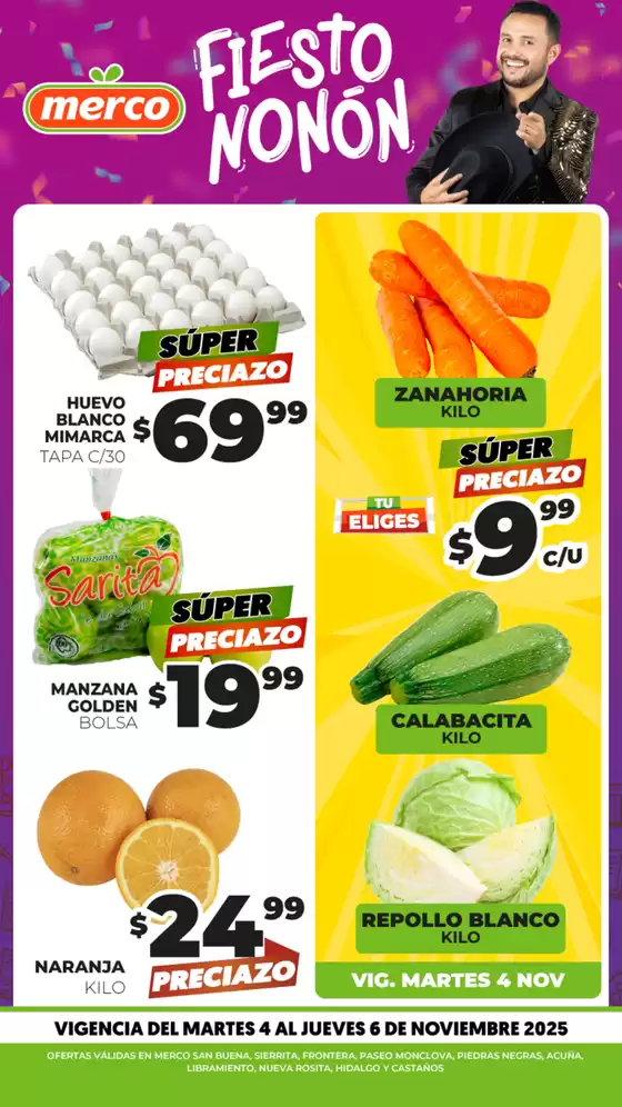 Catálogo Merco en Villa Lázaro Cárdenas (La Uno) | Frutas y Verduras de 4 de Noviembre | 2025-11-04T00:00:00.000Z - 2025-11-06T00:00:00.000Z