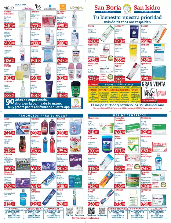 Catálogo Farmacias San Isidro y San Borja en Actopan (Veracruz) | Folleto | 2025-11-05T00:00:00.000Z - 2025-11-09T00:00:00.000Z
