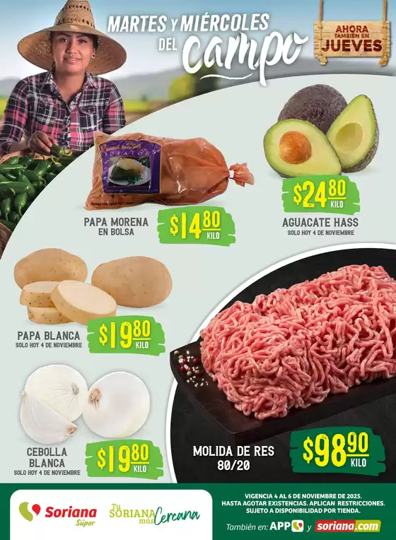 Catálogo Soriana Súper en Mérida | Martes y Miércoles del Campo Súper: Saltillo y Torreón | 2025-11-04T00:00:00.000Z - 2025-11-06T00:00:00.000Z