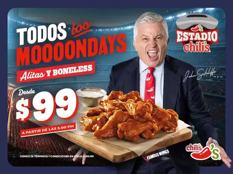 Catálogo Chili's en Chalco de Díaz Covarrubias | Promo | 2025-11-06T00:00:00.000Z - 2025-12-31T00:00:00.000Z