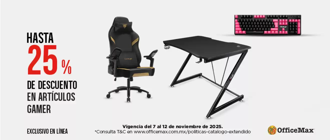 Catálogo OfficeMax en Heróica Puebla de Zaragoza | Excelente oferta para todos los clientes | 2025-11-07T00:00:00.000Z - 2025-11-12T00:00:00.000Z