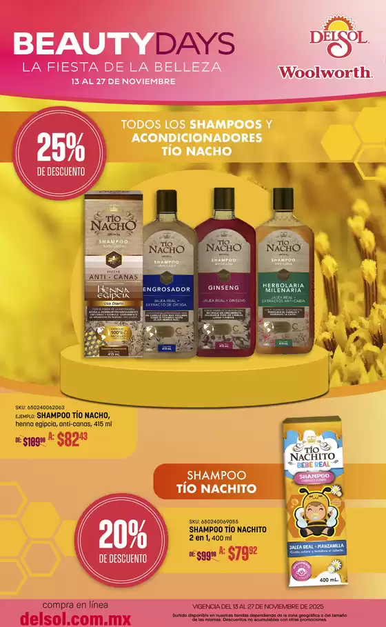 Catálogo Woolworth | La Fiesta de la Belleza en Tiendas Del Sol y Woolworth | 2025-11-13T00:00:00.000Z - 2025-11-27T00:00:00.000Z