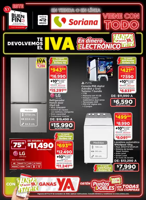 Catálogo Soriana Híper | Buen Fin Híper Frontera | 2025-11-13T00:00:00.000Z - 2025-11-17T00:00:00.000Z