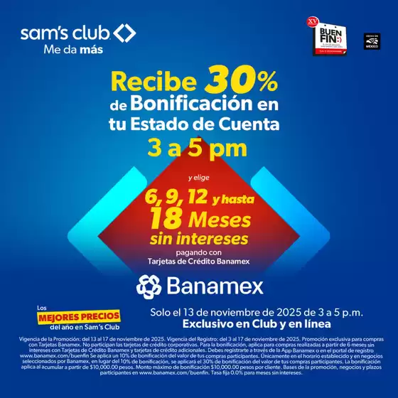 Catálogo Sam's Club en La Presa | Nuestras mejores gangas | 2025-11-13T00:00:00.000Z - 2025-11-17T00:00:00.000Z
