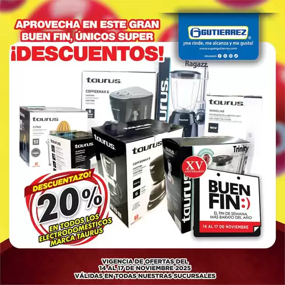 Catálogo Super Gutierrez en Heróica Caborca | Ofertas Super Gutierrez | 2025-11-14T00:00:00.000Z - 2025-11-17T00:00:00.000Z