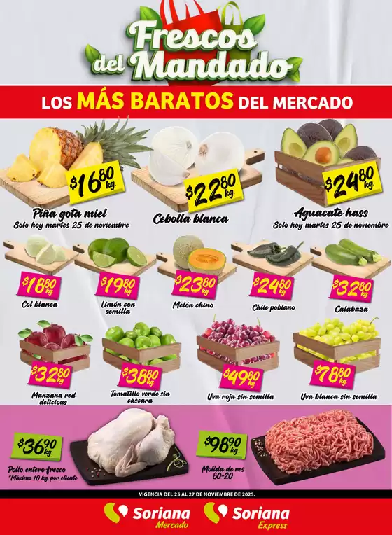 Catálogo Soriana Mercado | Martes MDO Saltillo | 2025-11-25T00:00:00.000Z - 2025-11-27T00:00:00.000Z