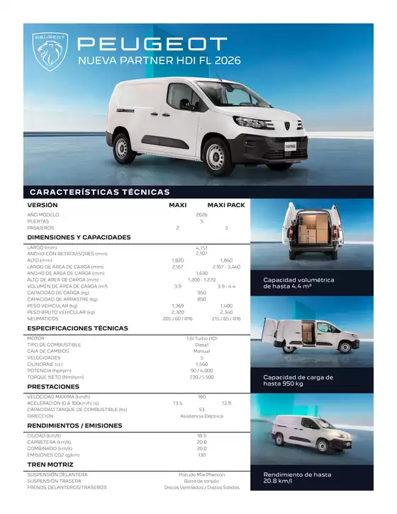 Catálogo Peugeot en León | Peugeot ft partner fl hdi my26 abr25 | 2025-11-27T00:00:00.000Z - 2026-05-31T00:00:00.000Z