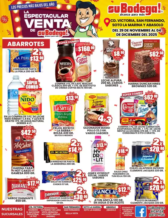 Catálogo SuBodega en Texcoco de Mora | Ofertas SuBodega | 2025-11-29T00:00:00.000Z - 2025-12-04T00:00:00.000Z