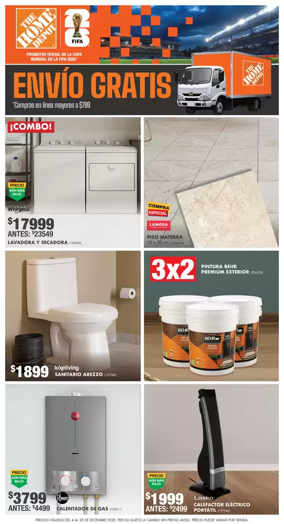 Catálogo The Home Depot | The Home Depot - Envío Gratis* | 2025-12-04T00:00:00.000Z - 2025-12-25T00:00:00.000Z