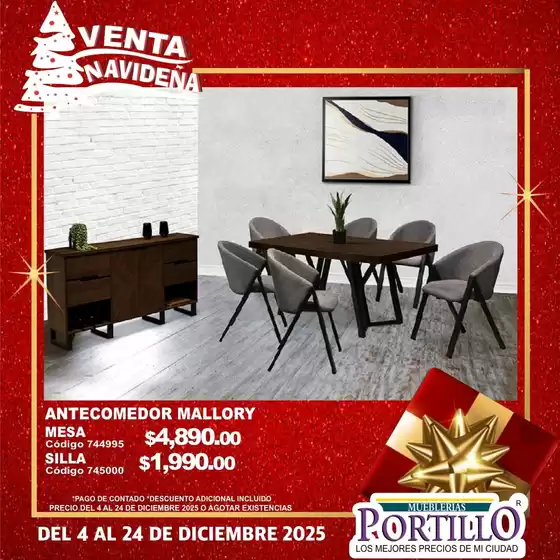 Catálogo Mueblerías Portillo en Colima | Ofertas para cazadores de gangas | 2025-12-04T00:00:00.000Z - 2025-12-24T00:00:00.000Z