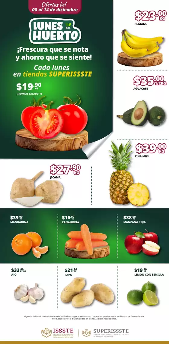Catálogo SuperISSSTE en Frontera (COAH) | Ofertas principales para todos los clientes | 2025-12-08T00:00:00.000Z - 2025-12-14T00:00:00.000Z